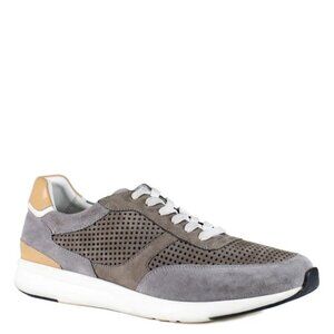 Grey Suede Lace- up Sneaker